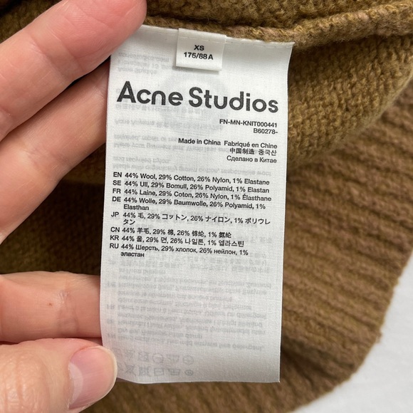 Acne Men's Tan Crewneck Sweater - Picture 4 of 4